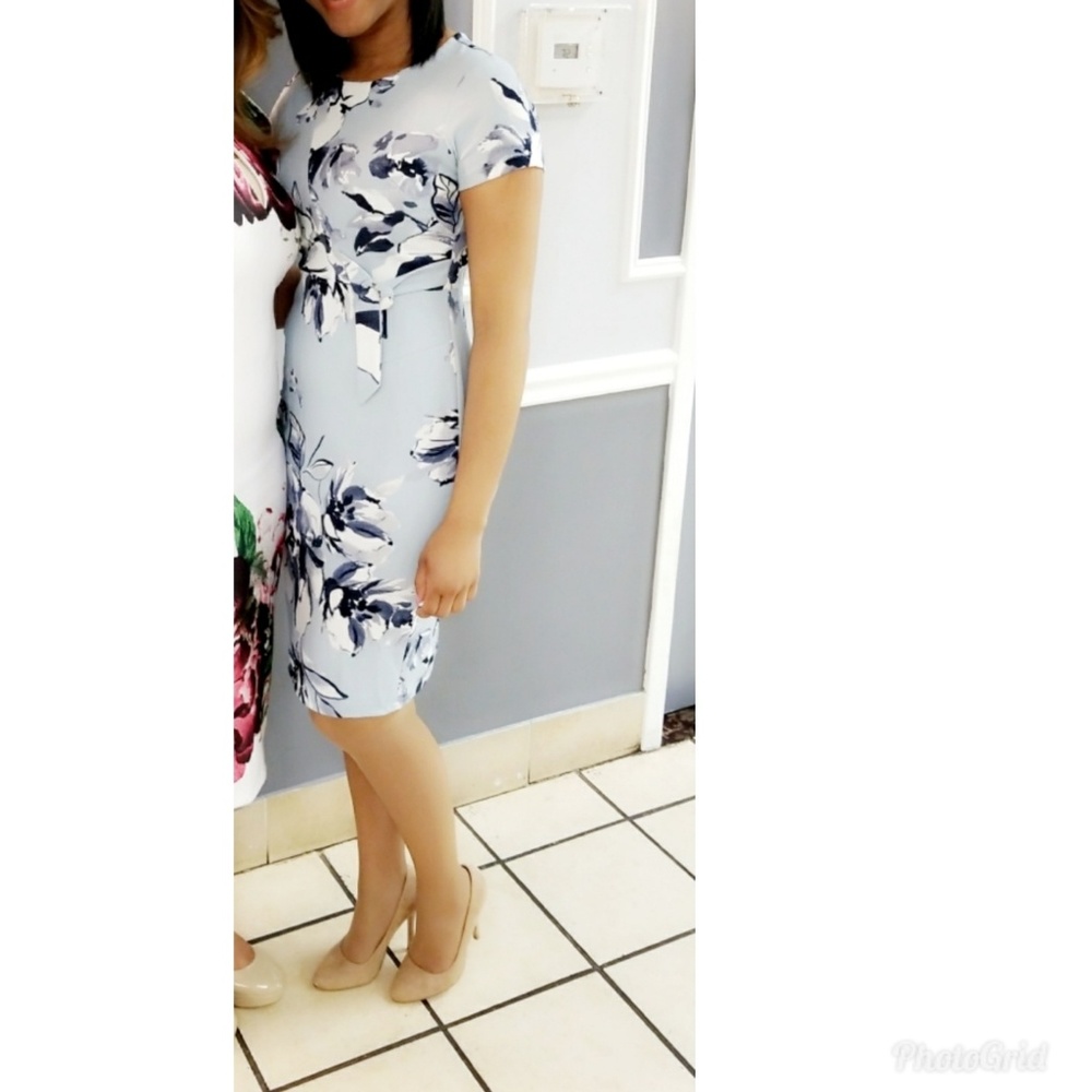 Blue floral dress